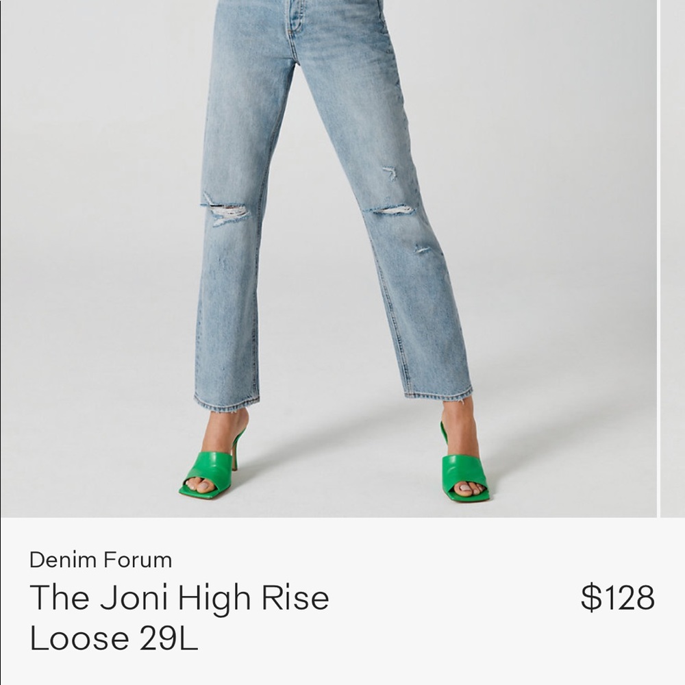 Denim Forum Light Blue Straight Leg Jeans